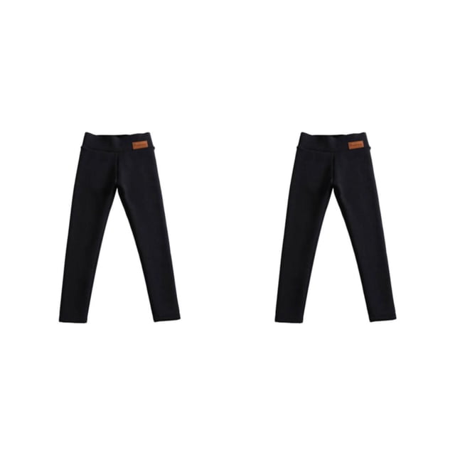 Advancent Winter Essential - Leggings gruesos con forro polar para mujer para mayor calidez, color negro S Negro S 2Conjunto