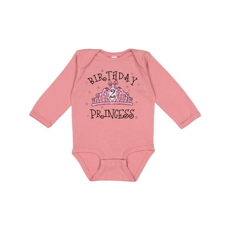 

Inktastic Tiara 2nd Birthday Princess Gift Baby Girl Long Sleeve Bodysuit