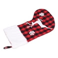 thumbnail image 3 of Bolsas de regalo para calcetín navideño, bolsas de regalo para calcetín navideño, rejilla negra y roja, calcetín navideño, decoración para fiesta en casa de Navidad, confiabilidad excepcional, 3 of 8