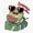 1pcs, variant on Frog Sunny Coastal Everyday Decor Art Vinyl Sticker