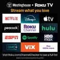 thumbnail image 6 of Westinghouse Roku TV - 43 Inch Smart TV, FHD QLED Television w/Dolby Digital+, Wi-Fi & Mobile App Connectivity, Flat Screen, Bluetooth, Compatible w/Apple AirPlay, Alexa, & Google Assistant, 6 of 10