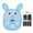 Blue, variant on Rupoun Bunny Shaped Music Boxing Machine Cute Cartoon Wall Mounted Punching Trainer for Kids Blue 9.4 x 12.6 in / 24 x 32 cm