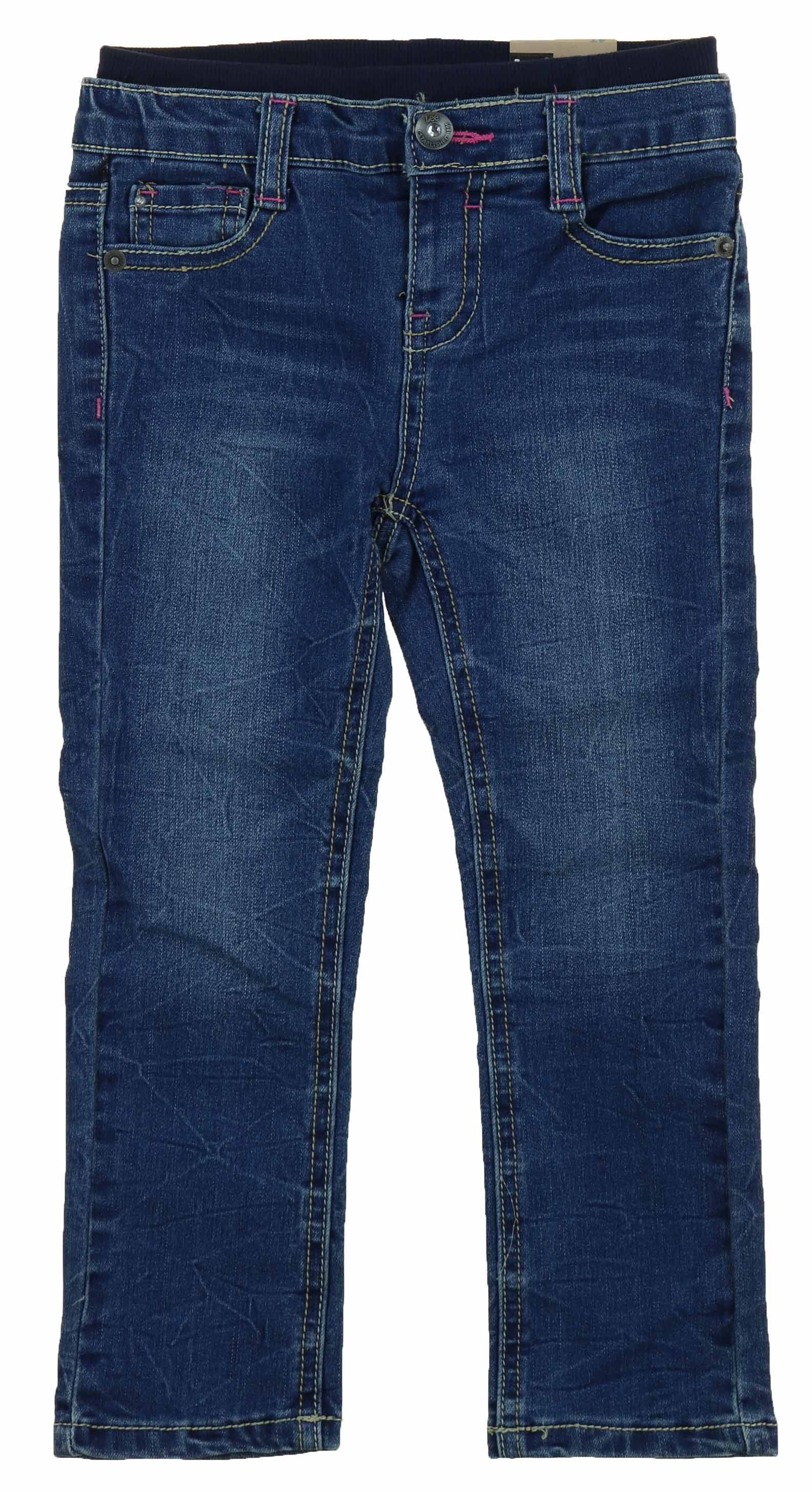 Lee - Lee Girl's Elastic Waistband Straight Fit Jeans (Honeycomb Denim ...