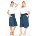 thumbnail image 2 of Stretch Is Comfort Women's and Plus Size Stretch (Rayon) Cropped Gaucho with Pockets| Small- 5x, 2 of 6