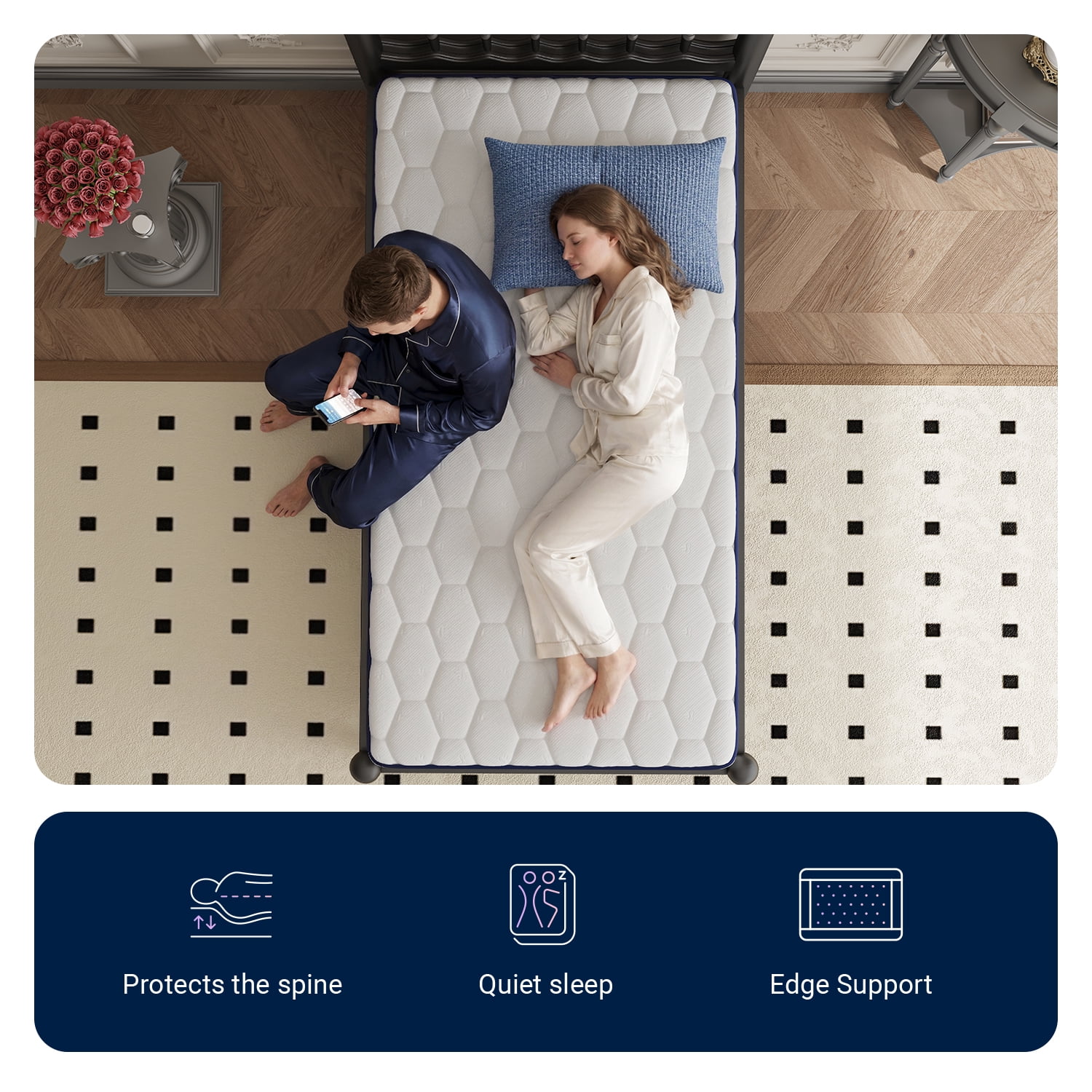 Avenco Pearl 8" Full Size Medium Adult Supportive Innerspring Mattress