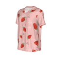thumbnail image 2 of Rocae Strawberry for Breathable Men's Baseball T-Shirt Fashionable Casual Baseball Jersey, Moisture-wicking Sportswear 3X-Large, 2 of 9