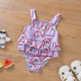 thumbnail image 7 of IROINNID Toddler Baby One-piece Sling Swimsuit Swimwear Summer Sleeveless Soild Printed Bathing Suit, 7 of 7