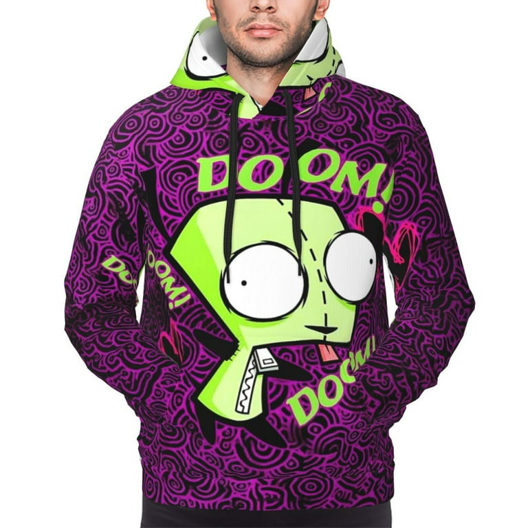 Unisex Adult Invader Zim Gir Hoodies 3D Graphic Novelty Pullover Hoodies Sweatshirt With Pockets For Men Women