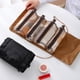 thumbnail image 5 of Bolso de maquillaje cuatro en uno marrón, organizador de viaje, 5 of 7