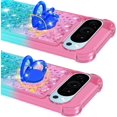 thumbnail image 6 of Gradient Quicksand Case for Google Pixel 9 Pro/Pixel 9 2024 with Ring Kickstand, Bling Sparkle Colorful Liquid Glitter Cover Case for Google Pixel 9 Pro. JB-Pink Green, 6 of 14