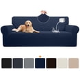 thumbnail image 1 of 100% Waterproof Sofa Cover Non Slip Couch Cover Stretch Slipcover Leakproof Couch Protector for Kids Dogs Cats Pets, Cream, Loveseat, 1 of 11