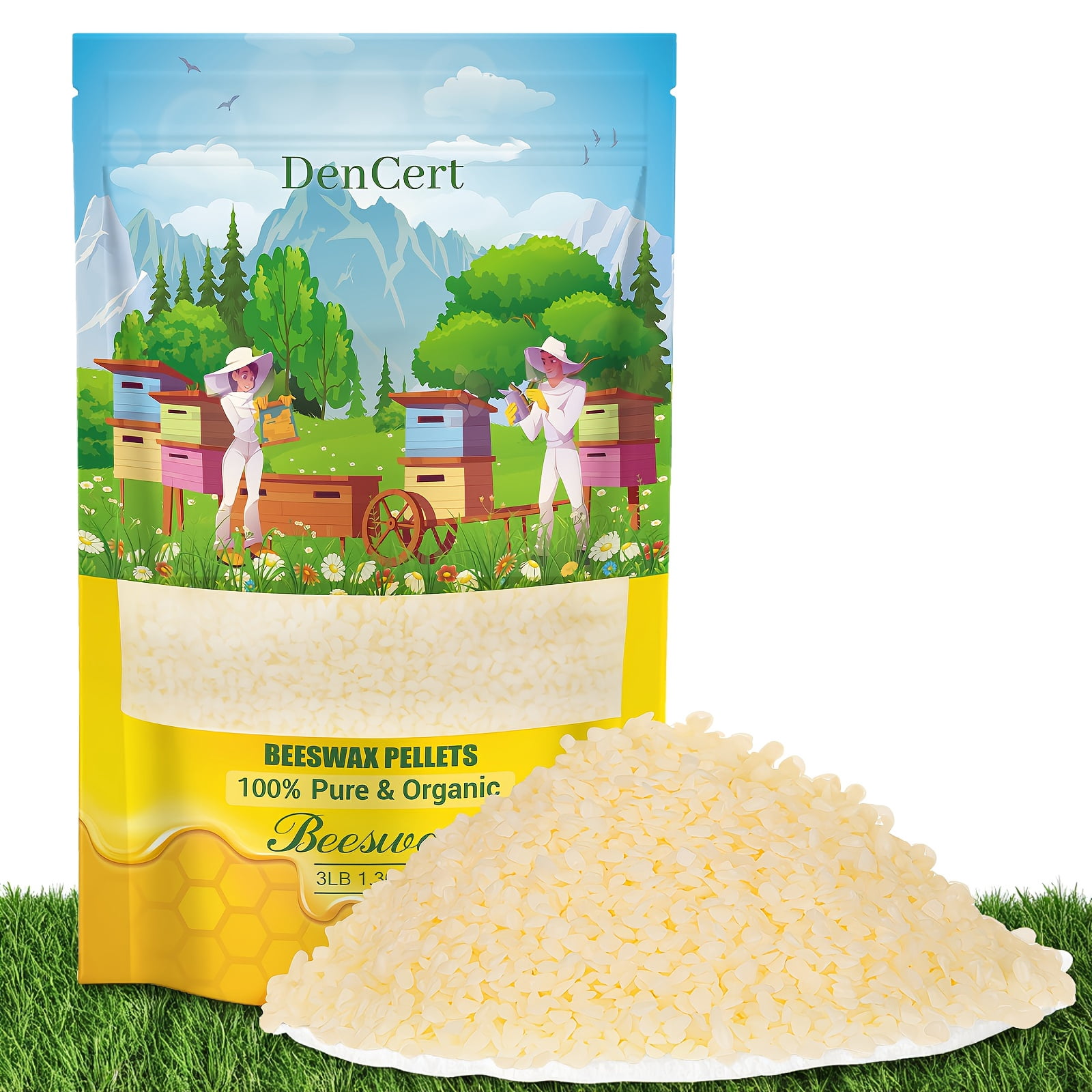 WuNa 10Lb Beeswax Granules, Suitable For Candle Making, Cosmetics, Skin Care Products, Soaps, DIY And Craft Projects