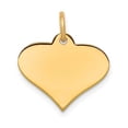 thumbnail image 4 of 14k Yellow Gold Solid Plain .013 Gauge Engraveable Heart Disc Charm Pendant, 4 of 7