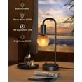 thumbnail image 5 of ONEWISH 15.75" Industrial Table Lamp Set of 2 Fully Dimmable Bedside Lamp with 2700K  Black Gradient LED Bulb Nightstand Lamps for Living Room Bedroom Dorm Office, 5 of 6