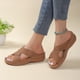 thumbnail image 5 of Amzcrzy Zapatos de mujer,Zapatos de mujer,Zapatillas de mujer, Sandalias informales de cuña para mujer, de color liso, de tacón bajo, ortopédicas, a la moda Sandalias Mujer Zapatillas De Casa, 5 of 8