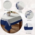 thumbnail image 5 of Lighthouse Table Cloth Waterproof Tablecloths, Ocean Seagull Vintage Navy Blue Coastal Boat Tablecloth Dining Table Cover for Kitchen Party Tabletop Outdoor, Square Tablecloth 60x60 Inch, 5 of 9