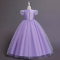 thumbnail image 4 of LADIGASU Children Dress Girl Puff Sleeve Princess Dress Long Sequin Dress Canonicals, 4 of 9