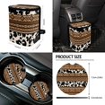 thumbnail image 4 of Yuyamidu Brown Aztec 13 Pcs Car Seat Covers Full Set Car Steering Wheel Accessories Car Seat Belt Cover Auto Rear View Mirror Cover Trash Bin Coasters Cow Print Keychain Chapstick Holder, 4 of 5