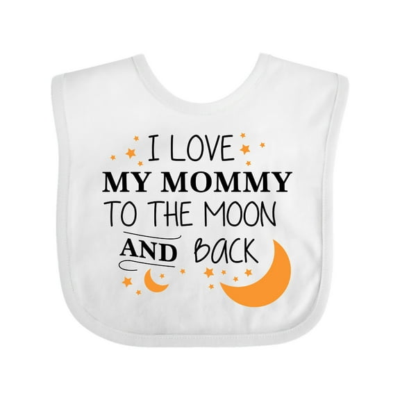 Inktastic I Love My Mommy to the Moon and Back Boys or Girls Baby Bib