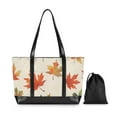 thumbnail image 7 of FORMRS Canvas Laptop Tote Bag for Women with 15.6" Computer Compartments Shoulder Handbag, Orange Autumn Leaves, 7 of 7