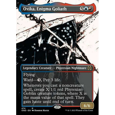 MtG Phyrexia: All Will Be One Rare Ovika, Enigma Goliath (Compleat Foil) #474