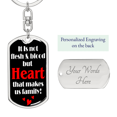 thumbnail image 2 of Heart Makes Us Family Stainless Steel or 18k Gold Premium Swivel Dog Tag Keychain, 2 of 16