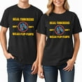 thumbnail image 2 of Real Truckers Don’t Wear Flipflops T-Shirt – Trucking Lifestyle Theme – Men’s Casual Wear, 2 of 5
