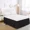 Black, variant on ATJIA Elastic Wrap Around Bed Skirt Dust Ruffle Smooth Soft Bed Frame Cover 15-inch Drop Easy to Install