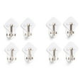 thumbnail image 5 of Hyper Tough Medium Removable Hinged Hooks, Oval Plastic Hooks for Hanging Keys, with 2 Strips, 1 lb Capacity, White, 8 Pc, 5 of 7