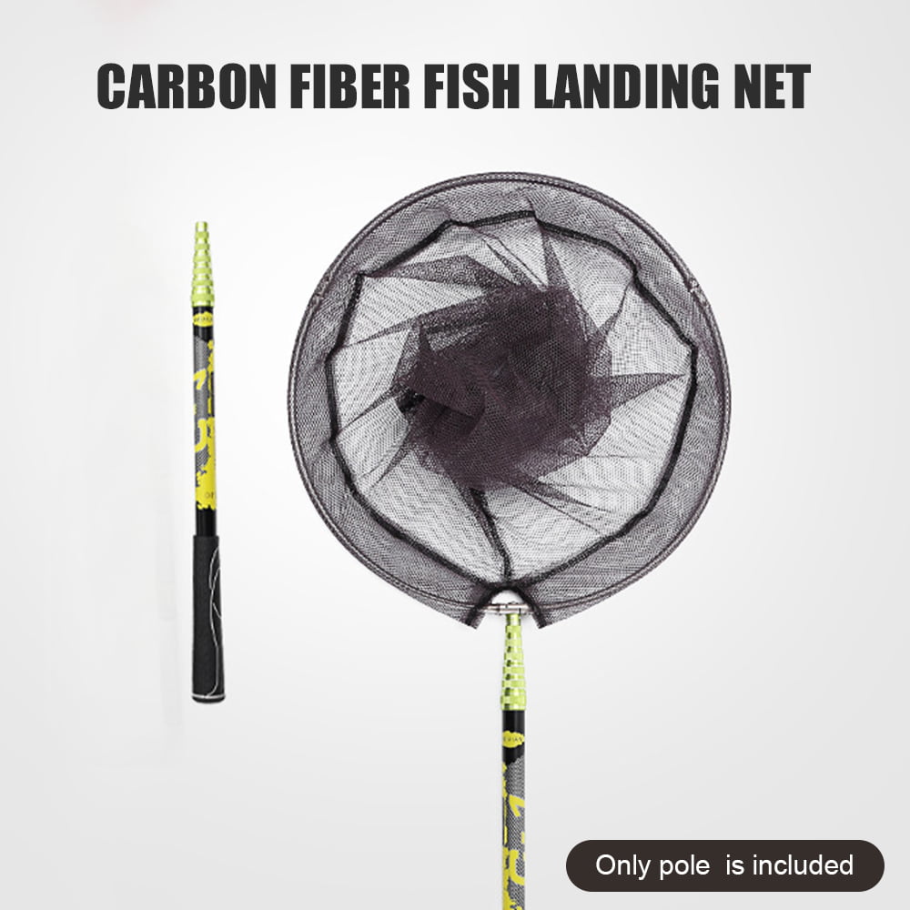 Juvale Fishing Net with Telescopic Foldable Extendable Pole Catch and Release Friendly Length Extends to 42.5 Inches