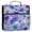 Watercolor Blue-purple Flowers, variant on Water-Resistant 3-Ring Binder Organizer with Multiple Pockets Zipper Binder Bag for Office Vintage Pumpkin with Leaves