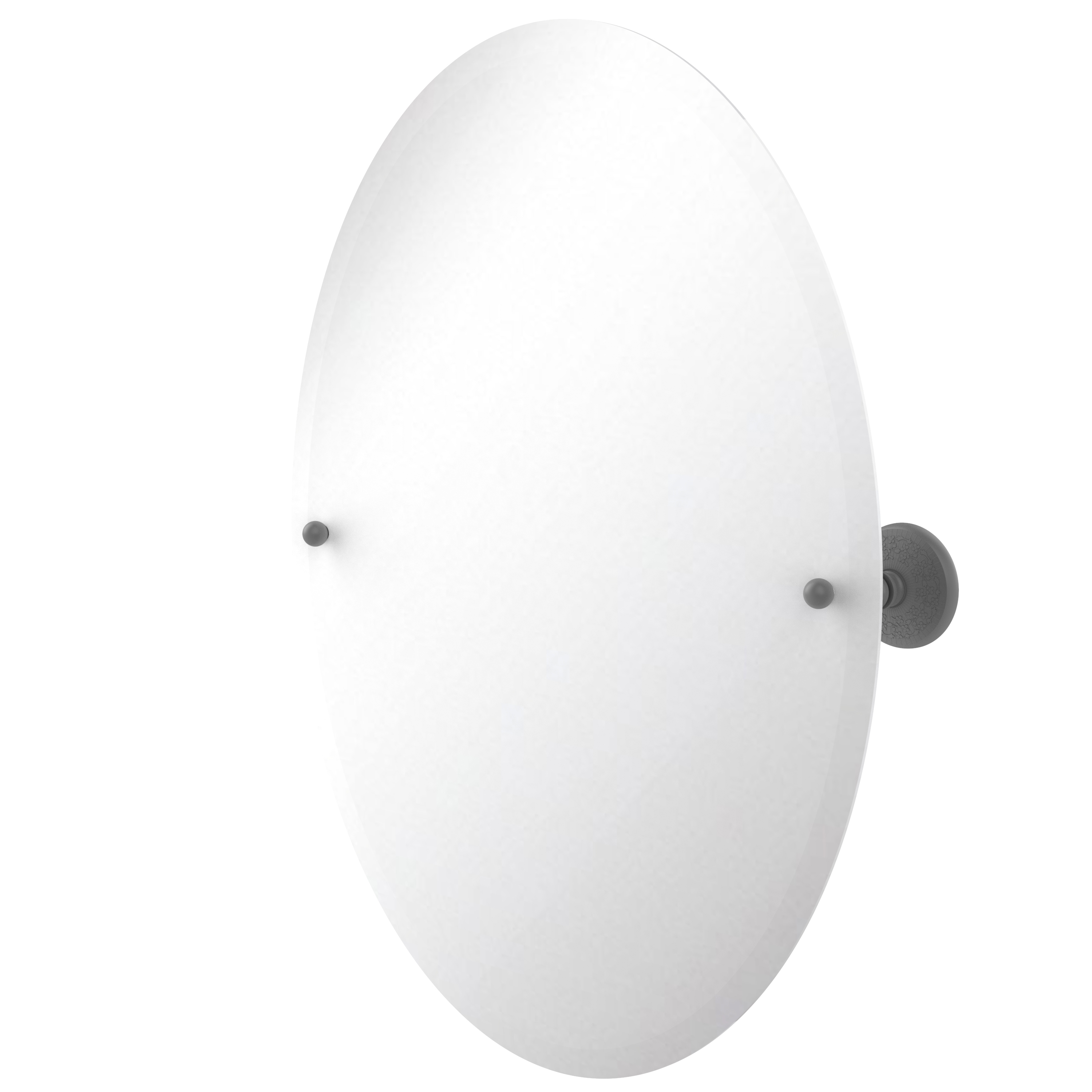Frameless Oval Tilt Mirror with Beveled Edge