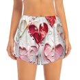 thumbnail image 2 of Salouo Textured Heart Abstract Art Print Women's 2 in 1 Running Shorts Double-Layer Shorts Athletic Workout Gym Yoga Shorts Running Shorts for Women-XX-Large, 2 of 7