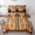 thumbnail image 1 of Erosebridal Literie Égyptienne Pharaon Taille Complète, Lit Tribal Pyramides en Sac Taille Complète, Réversible 7 Pcs, 1 of 5