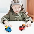 thumbnail image 4 of Dibujos animados Pull-Back Construction Engineering Cars Toy Set Niños Modelo Stocking Stuffers Regalo Halloween Color Random 4 Piezas seitruly FN000733-00, 4 of 7
