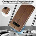 thumbnail image 2 of Case for Samsung Galaxy S10 Wallet Case, [RFID Blocking] Card Holder Stand [Shockproof TPU Interior Case] Premium PU Leather Magnetic Protective Flip Cover Compatible with Samsung Galaxy S10,
Brown, 2 of 7