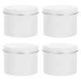 thumbnail image 1 of 4pcs Round Aluminum Refillable Jar Aluminum Tea Container Candle DIY Aluminum Box, 1 of 7