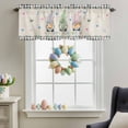 thumbnail image 3 of Valance Curtains for Kitchen Windows Happy Easter Rabbits Dwarfs Rod Pocket Valance Eggs on Linen Short Window Curtain Topper for Bedroom Living Room Bathroom 42x12in,1&nbsp;Panel, 3 of 9