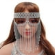 thumbnail image 1 of Crystal Tassel Veil Face Mask Rhinestone Chain Nightclub Dance Party Costumes, 1 of 5