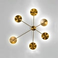 thumbnail image 6 of Modern Brass 6 Arm Sputnik Light Wall Sconce Fixture Golden Wall Lamps Decor NEW, 6 of 10