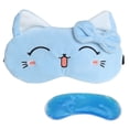 thumbnail image 1 of Bangcool Sleeping Mask Cute Cartoon Cat Blindfold Eyeshade with Ice Pack for Home Travel, 1 of 9