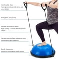 thumbnail image 4 of 25 Inch Half Balance Ball Trainer - 1600 lbs Capacity Stability Training System with Resistance Bands Pump and Extra Ball - Blue, 4 of 7