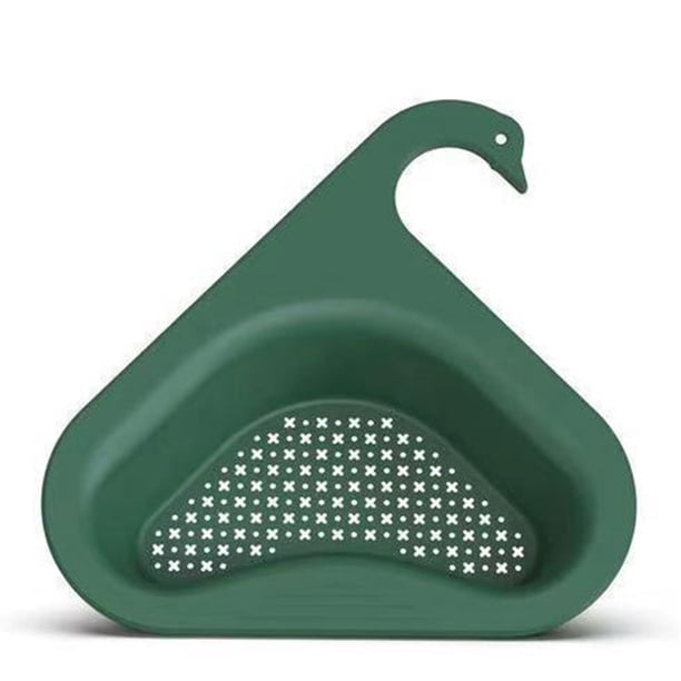 Fregadero de cocina Drainado Cesta Organizador Faucet Holder Strainer Food Food Collanders Drenaje Estante Organización Accesorios Amarillo AweSitey HA059697-03