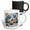 Multicolor, variant on 3drose, Funny Cute T-rex Dinosaurs Camping and Hiking Cartoon, 15oz Two-tone Blue Mug