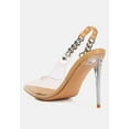 thumbnail image 3 of Goddess Metallic Stiletto Heel Slingback Sandals, 3 of 10