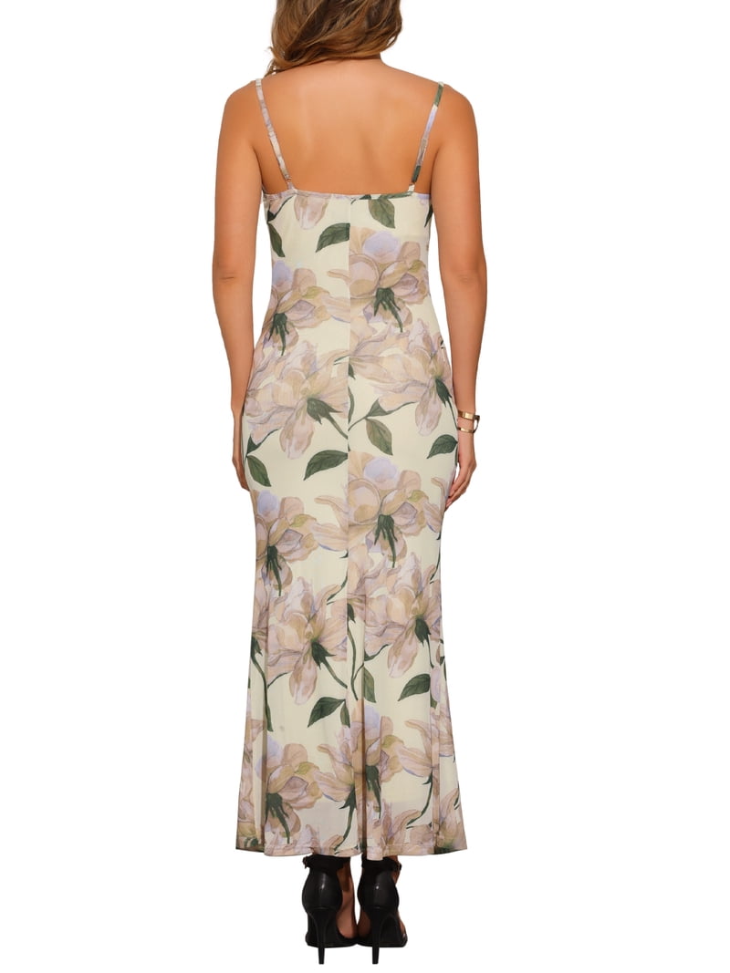 knee length dresses for ladies Mesh Sleeveless Maxi Dress | Ann Alder