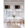 thumbnail image 3 of Black Brown Kitchen Curtain Valances for Windows Farmhouse Short Curtains, Contemporary Striped Boho Art Rod Pocket Valance Curtain for Bedroom Cafe Living Room 60"x14", 3 of 8