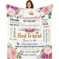 Best Friend Birthday Gifts, Best Friend Blanket, Gifts for Best Friends Women, Bestie Gifts Ideas for Women, Friendship Gifts Blanket for Bestie, BFF, Best Friend Throw Blanket 60"X50"