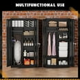 thumbnail image 6 of SOLAURA 2-Door Metal Freestanding Wardrobe Cabinet,72" H x 36" W x 18" D,Black, 6 of 7