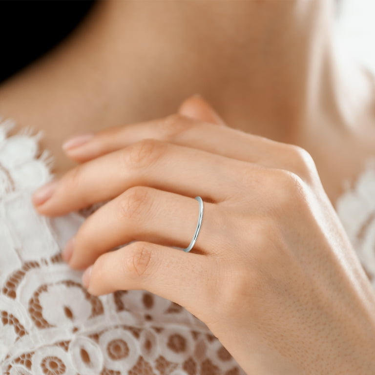 1mm white gold band deals